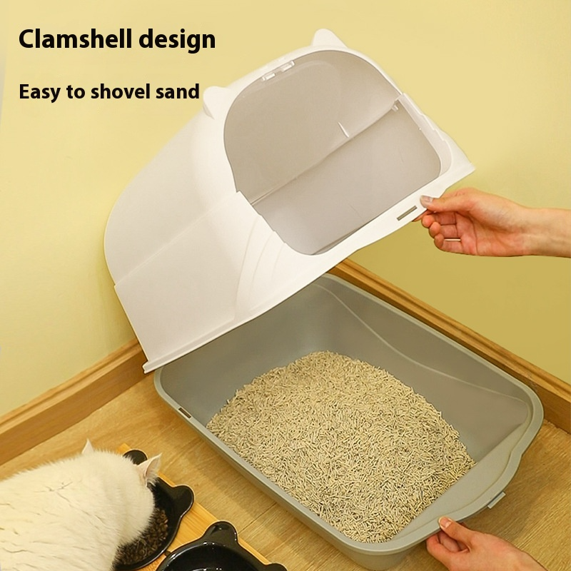 Large Enclosed Cat Litter Box