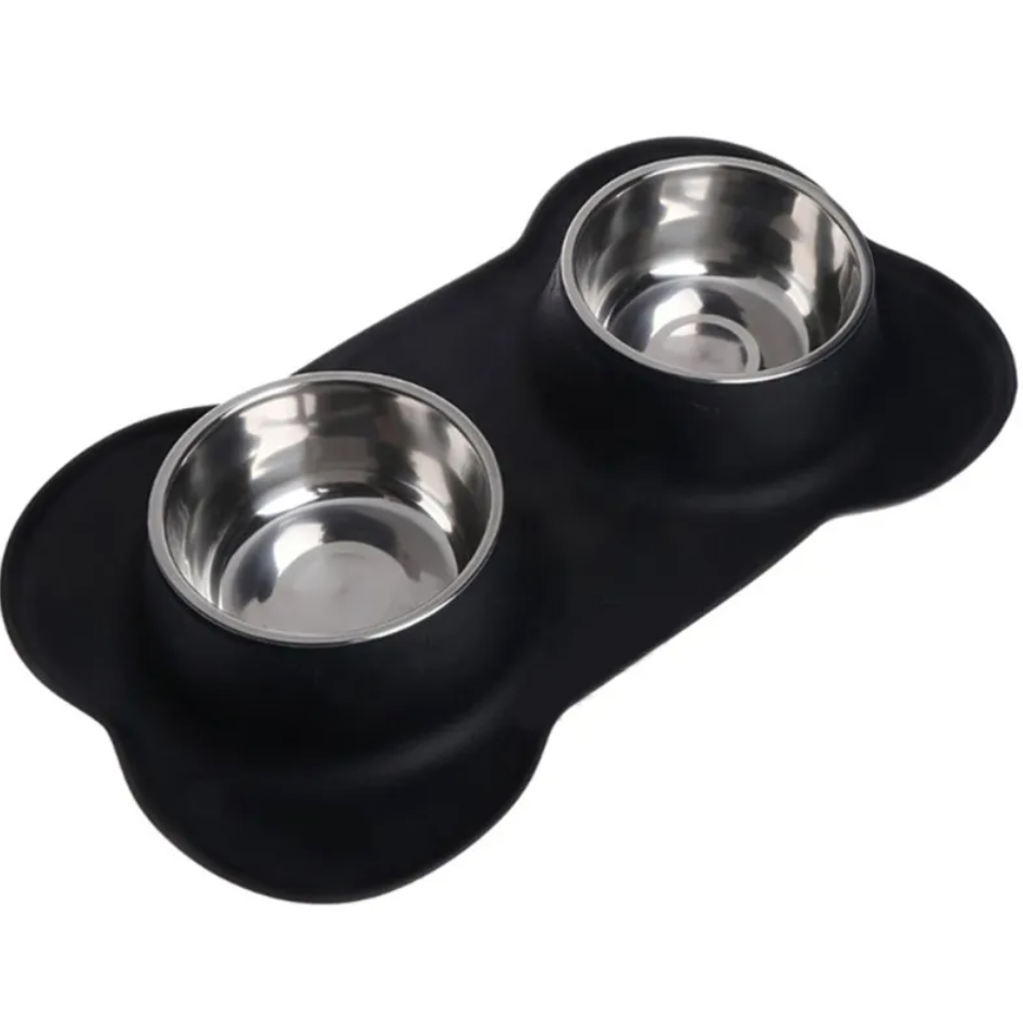 Bone-Shaped Silicone Pet Bowl Mat