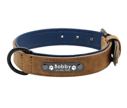 Personalized Leather Collar for Large Dogs