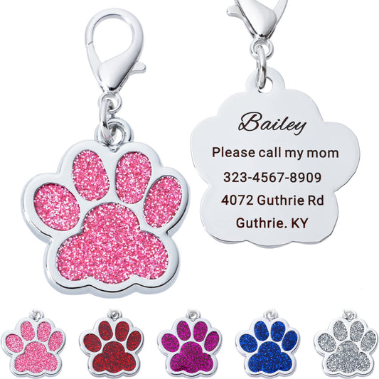 Personalized Paw Print Pet ID Tag