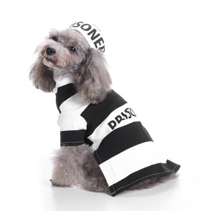 Prisoner Dog Costume with Hat