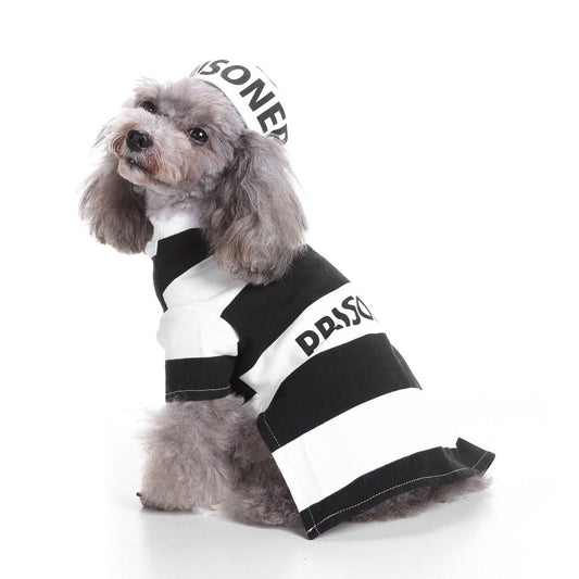 Prisoner Dog Costume with Hat