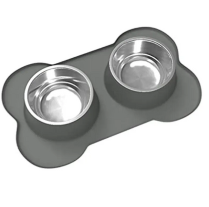 Bone-Shaped Silicone Pet Bowl Mat