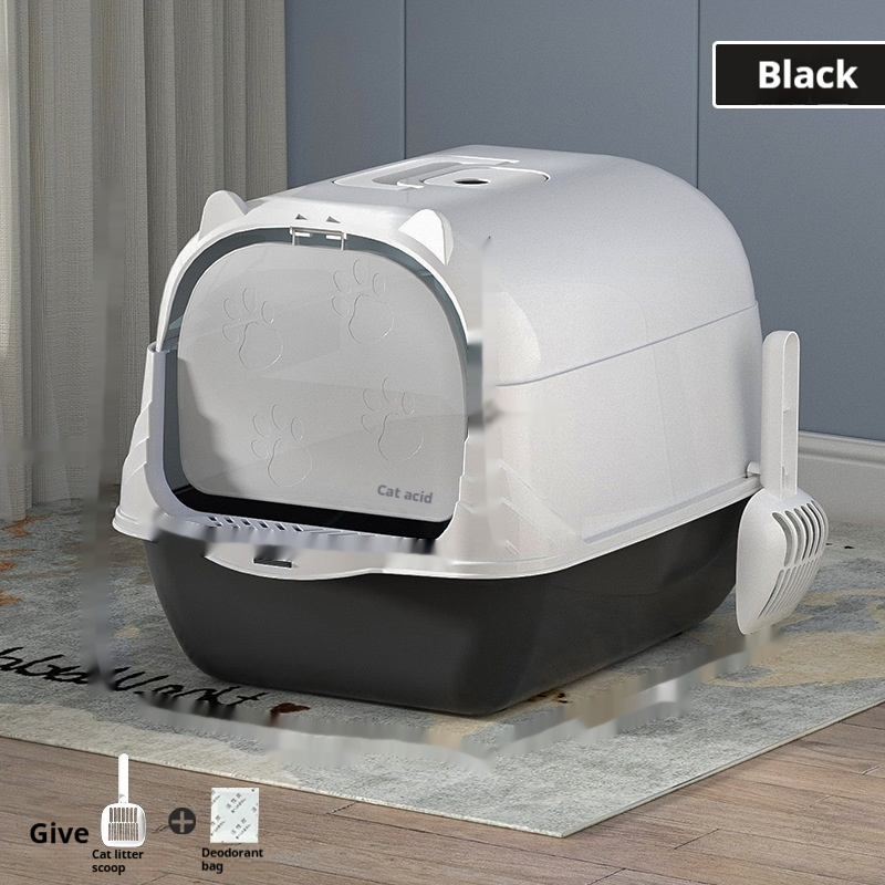 Large Enclosed Cat Litter Box