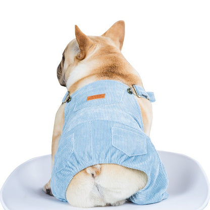 British Style Corduroy Pet Outfit