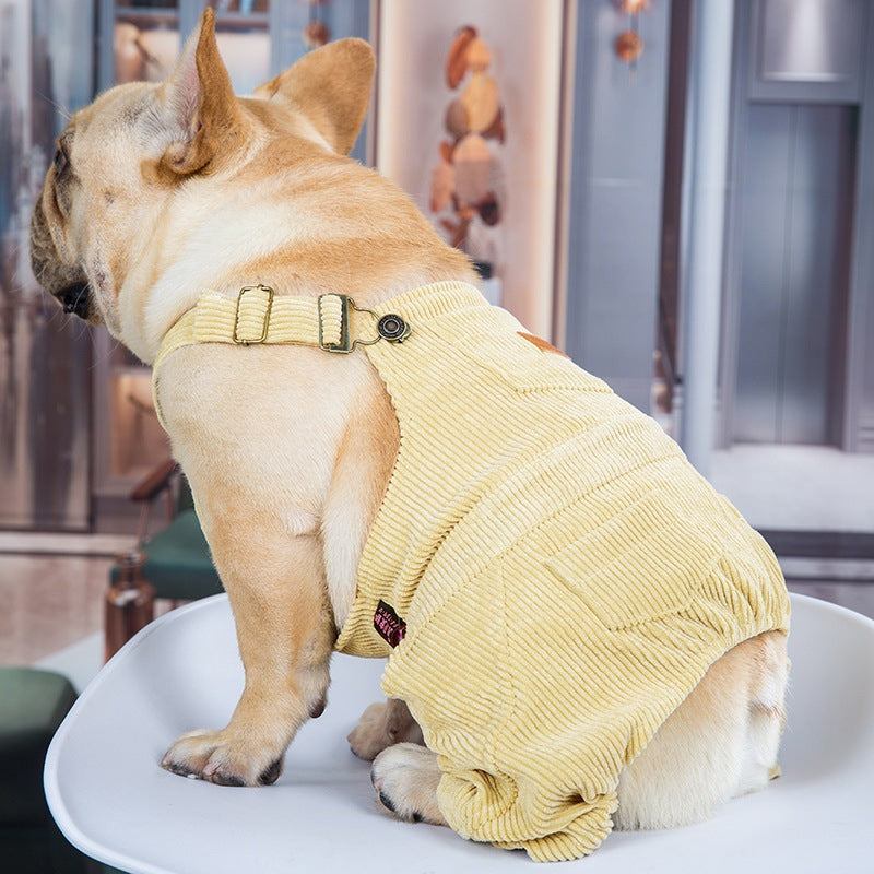 British Style Corduroy Pet Outfit