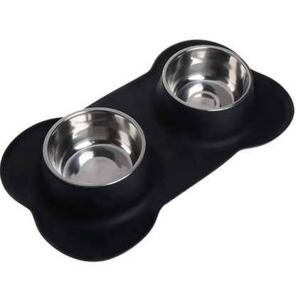 Bone-Shaped Silicone Pet Bowl Mat