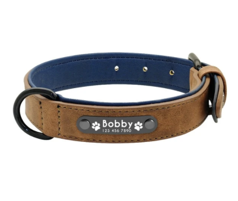 Personalized Leather Collar for Large Dogs