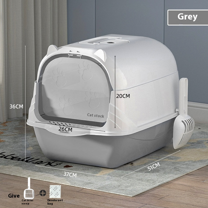 Large Enclosed Cat Litter Box